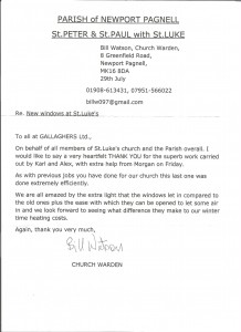 Letter from Church